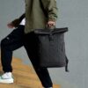 Wholesale Black Pu Laptop Travel Backpacks