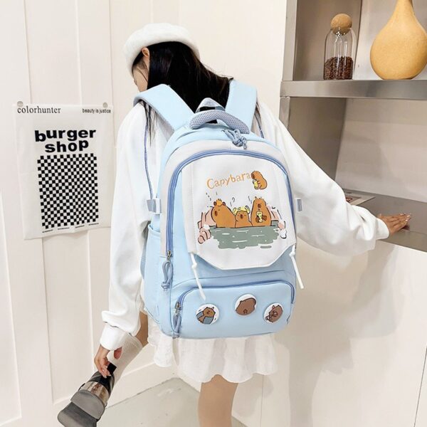 2025042217483481684524w800h800 Capybara Fashionable Large Waterproof Backpack