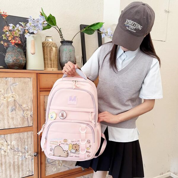 2025042217555147945603w800h800 Custom Printing Waterproof Large Capacity School Bag