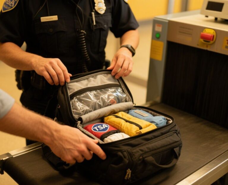 Carrying a Vacuum Compression Backpack Through TSA Security Checkpoint